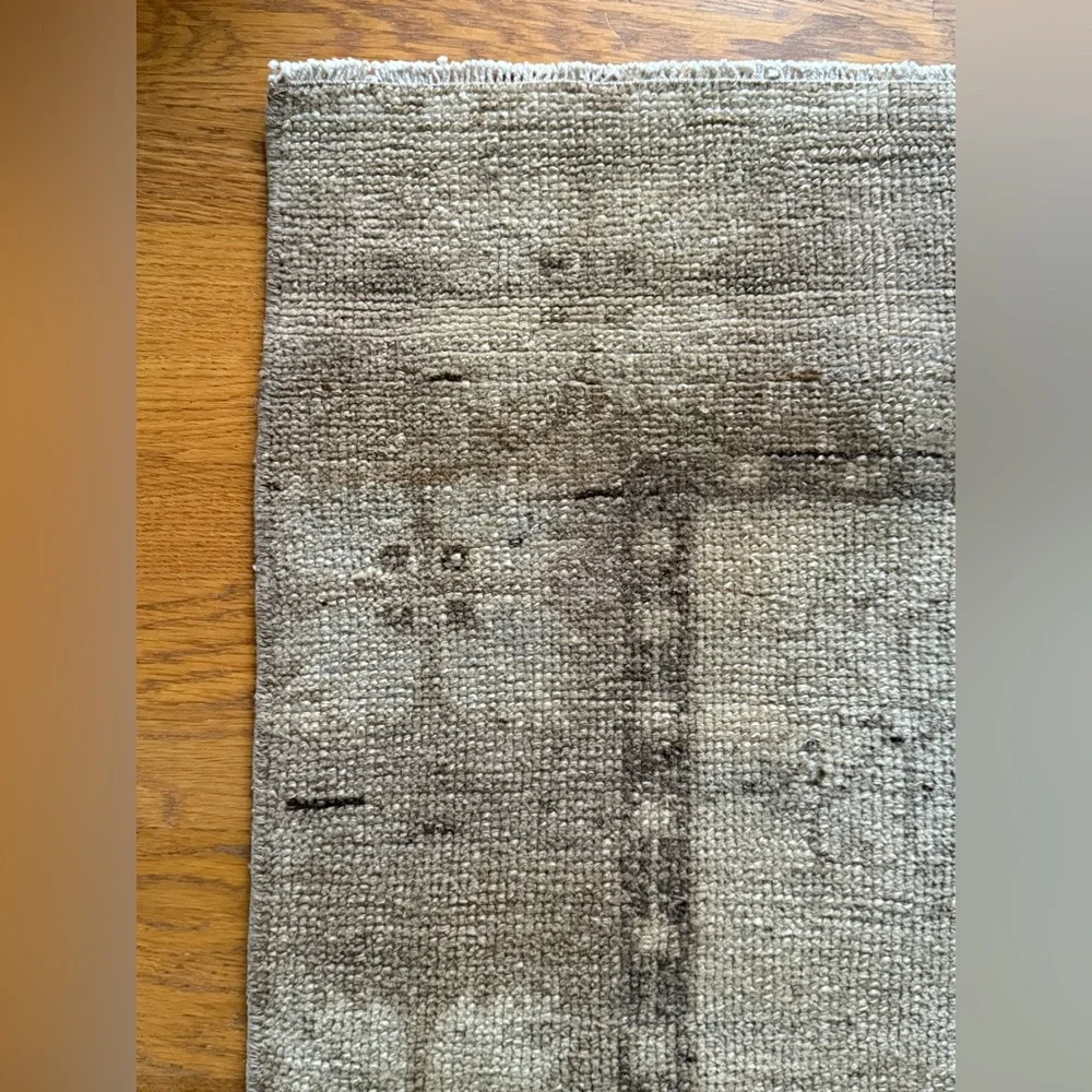 Neutral Vintage Tribal Bohemian Turkish Rug Doormat
